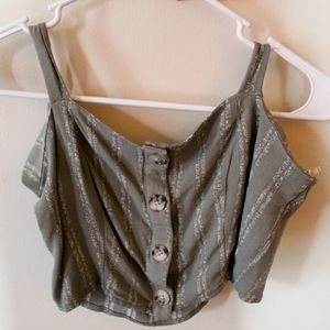 Army Green Tank Crop Top